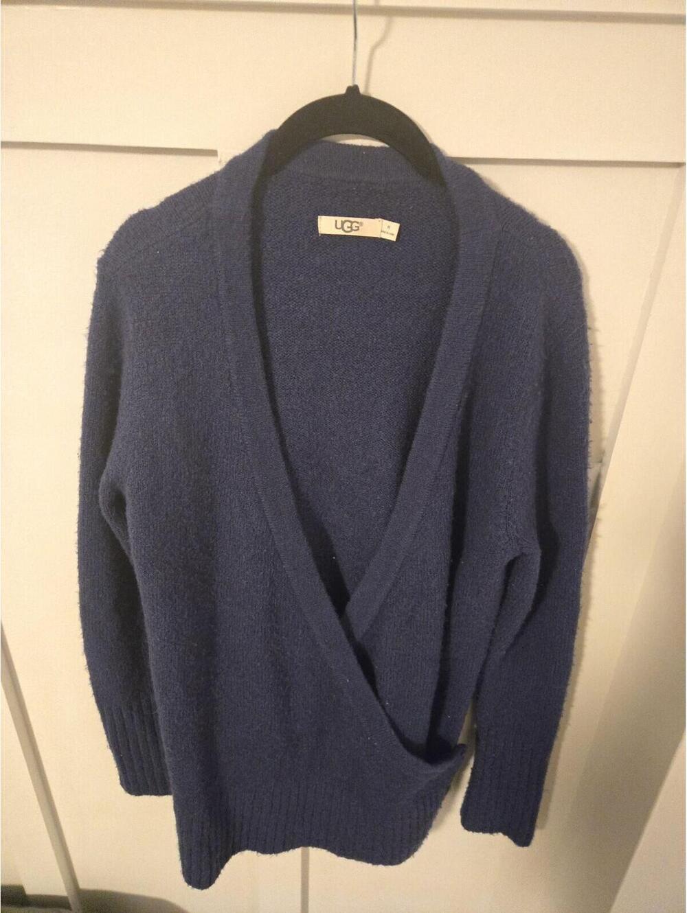 UGG Women's Navy Blue Wrap Cardigan Sweater Size Medium
